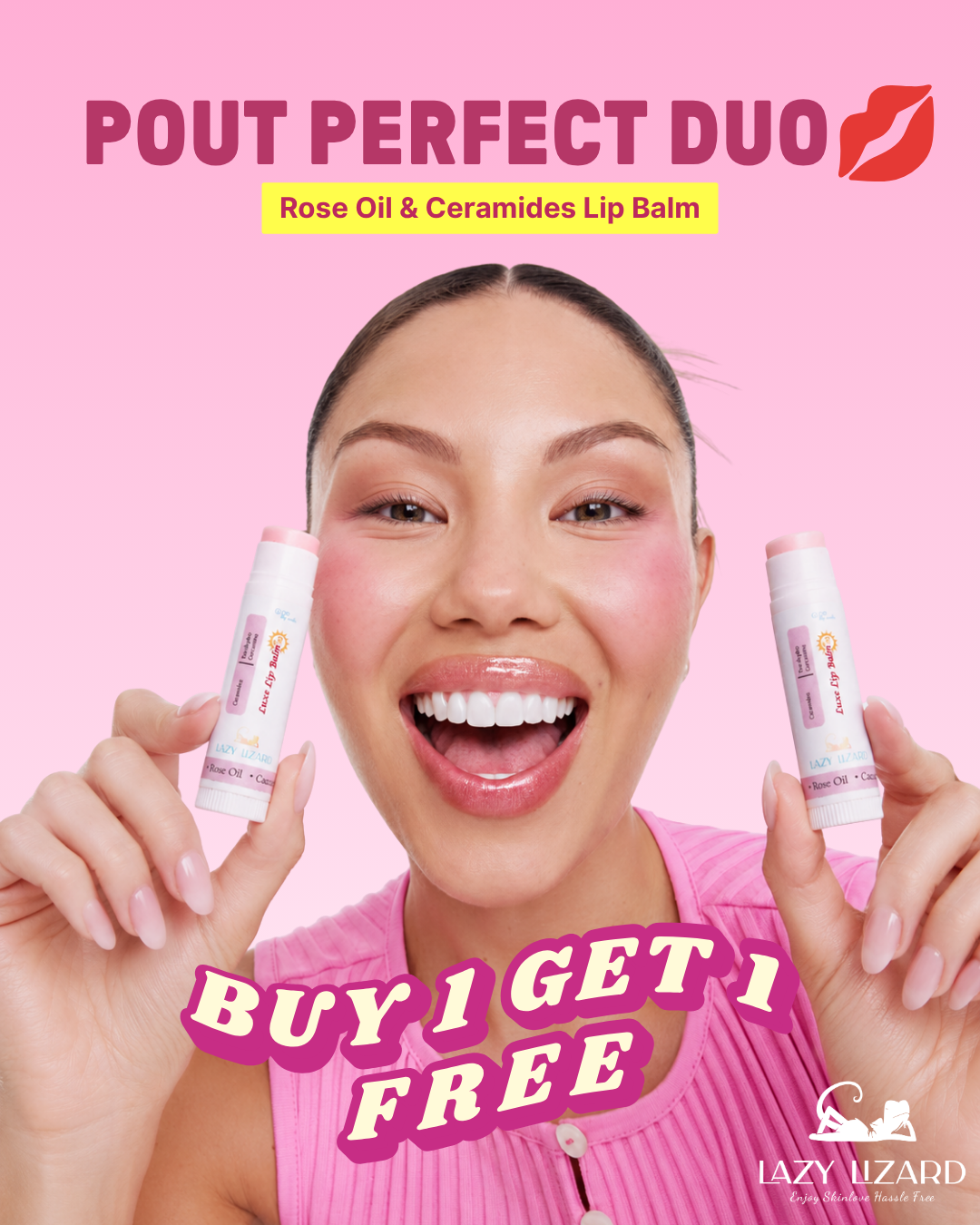 Lazy lizard Lip Balm Buy 1 get 1 Free