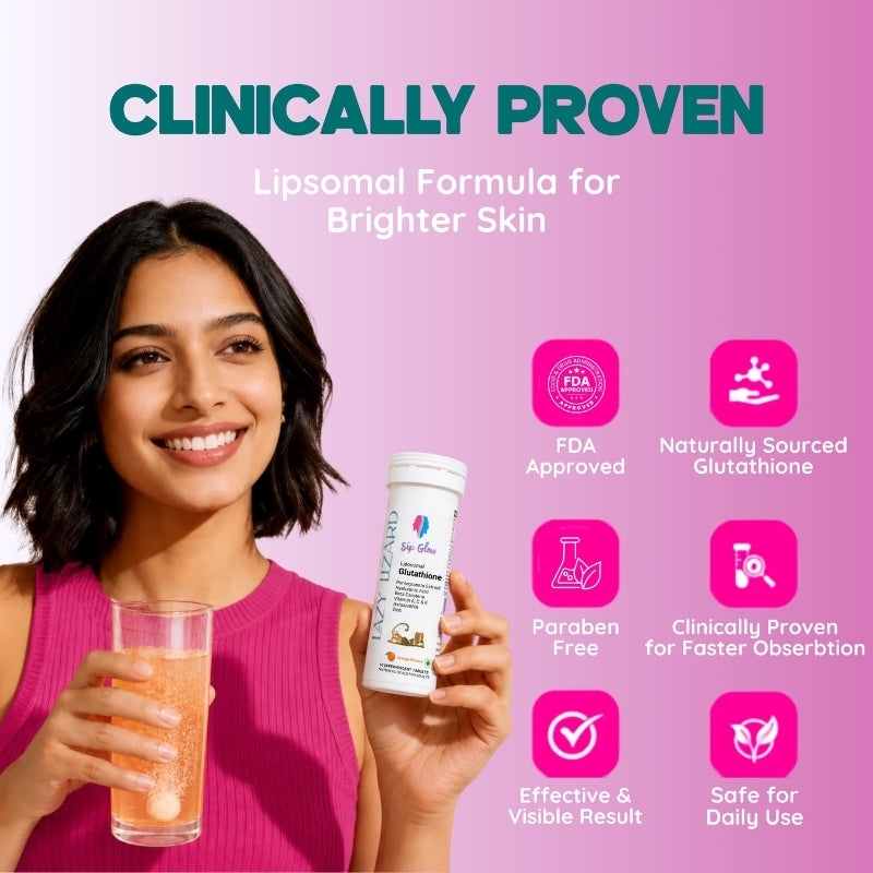 Lazy Lizard Sip Glow Liposomal Glutathione Effervescent Tablets
