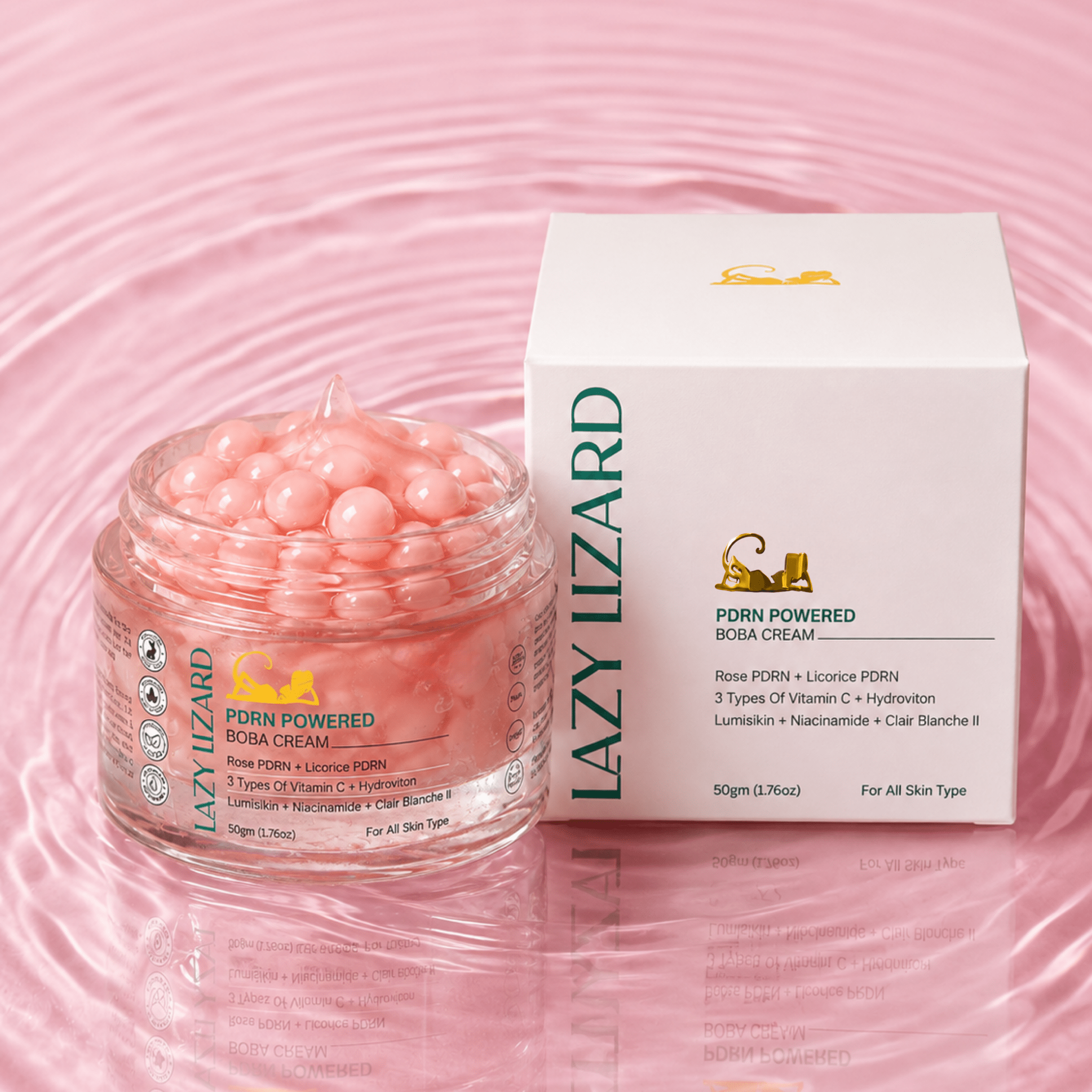 PDRN Boba Cream for Glass Glow & Deep Hydration – 55g - LazyLizard-skincare