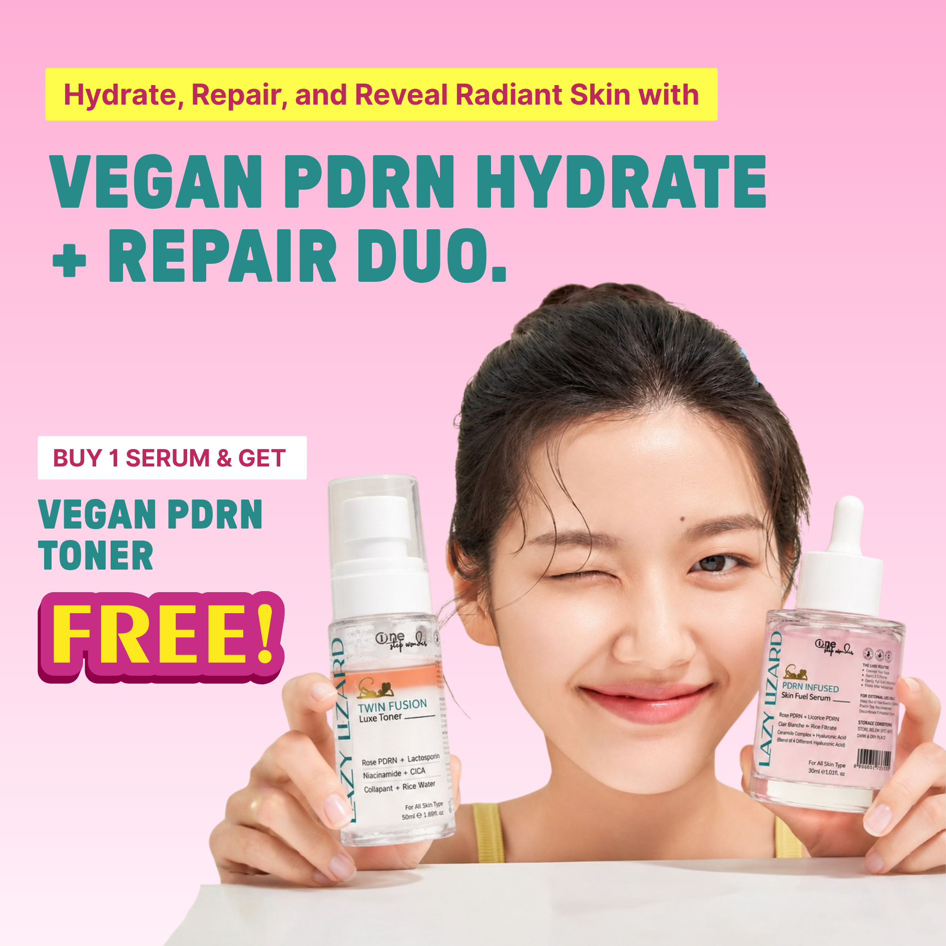 Lazy Lizard PDRN Glow & Barrier Repair Serum – 30ml