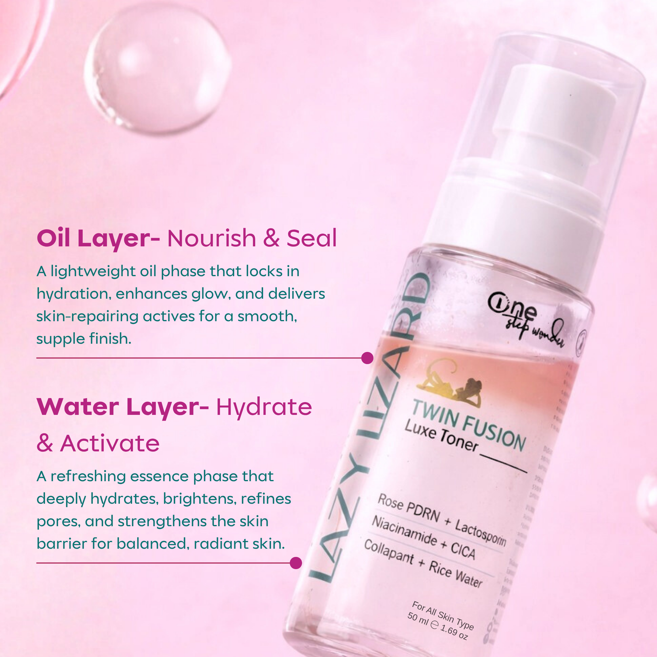 Lazy Lizard Twin Fusion Hydrating Face Toner