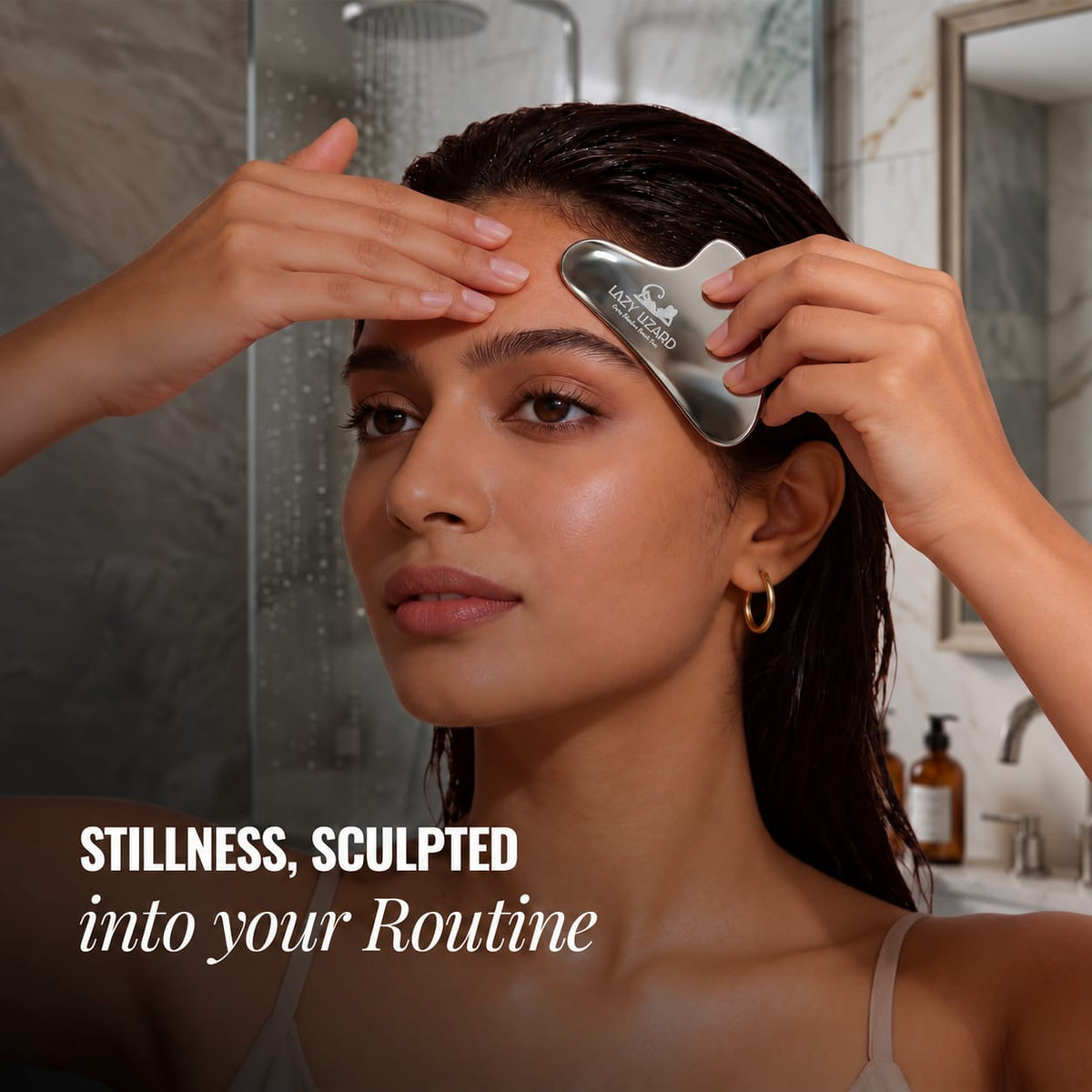 Stainless Steel Gua Sha Facial Sculpting Tool - LazyLizard-skincare