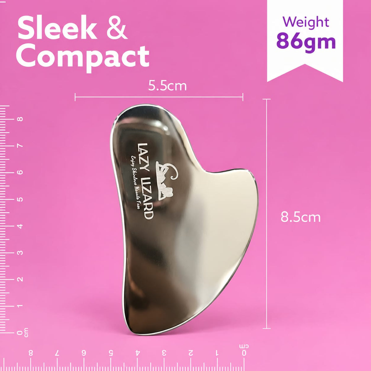 Stainless Steel Gua Sha Facial Sculpting Tool - LazyLizard-skincare
