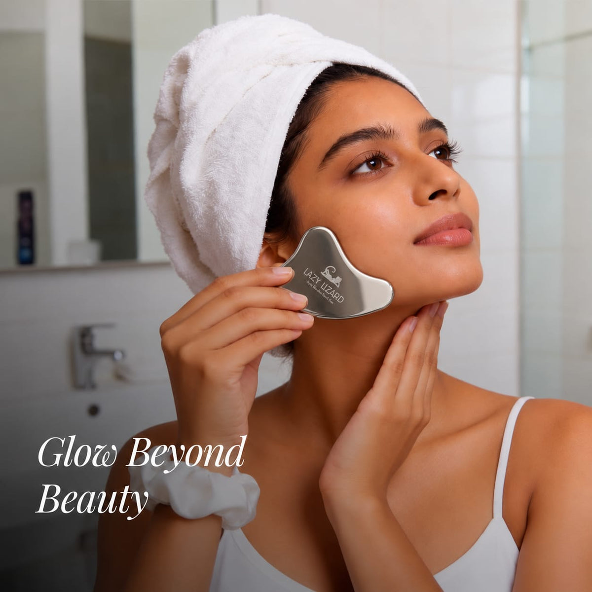 Stainless Steel Gua Sha Facial Sculpting Tool - LazyLizard-skincare
